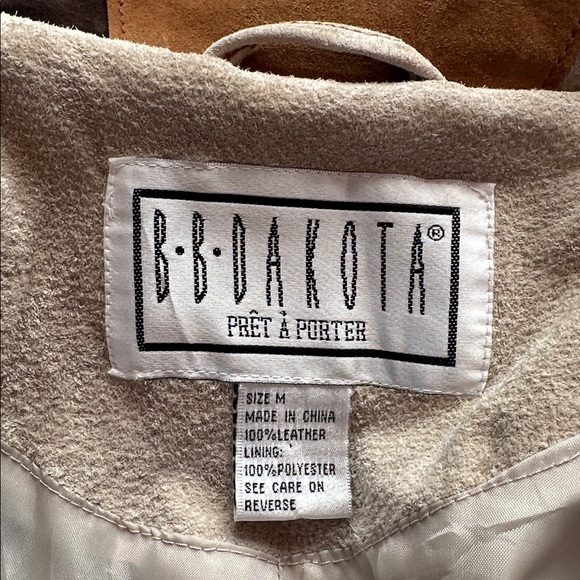 Y2K BB Dakota Patchwork Suede Leather Trench Coat - Picture 5 of 14